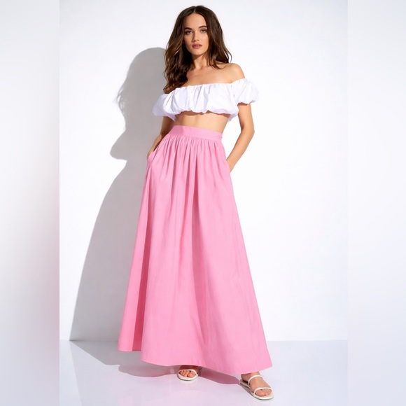 Susana Monaco Dresses & Skirts - SUSANA MONACO KNOCKOUT PINK COTTON POPLIN SKIRT